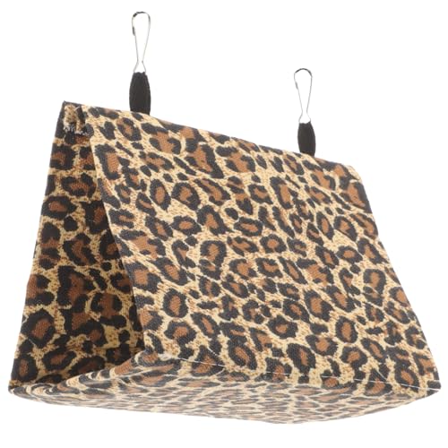 JOINPAYA Hängendes Hamsterhaus Aus Warmem Material Für Kleintiere Leopard-Print Nest Für Hamster Mäuse Ratten Und Andere Haustiere Für Käfige Und Reisen von JOINPAYA