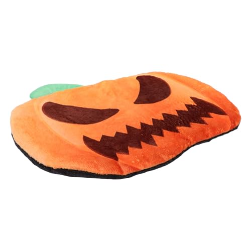 JOINPAYA Halloween Kürbis Haustierbett für Kleine Hunde und Katzen Weiche Komfortable Schlafmatte Rutschfestes Langlebiges Material Gemütliches Nest für Jahreszeiten Pflegeleicht von JOINPAYA