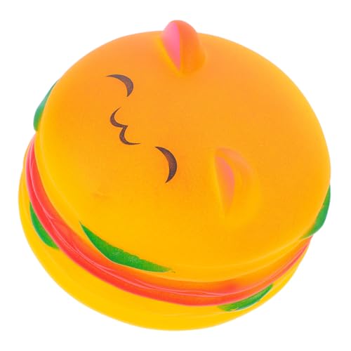 JOINPAYA Hamburger -Haustierkauspielzeug Quietschspielzeug Hundezahnbürste hundetraining zubehör Haustiere quietschende Kauspielsachen Haustier Welpe kauen Vinyl Yellow von JOINPAYA