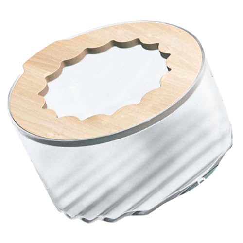 JOINPAYA Hamster Badewanne Transparent mit Holzdeckel Sandbad und Toilette für Meerschweinchen und Ratten Rutschfestes Badbecken für Einfache Reinigung und Multifunktionale Nutzung von JOINPAYA