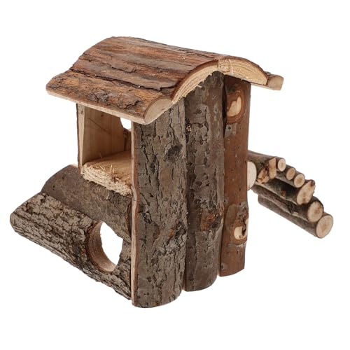 JOINPAYA Hamster Holzhaus Doppelstöckige Haustiervilla mit Großem Raum Geruchsneutral Warm und Kühl als Nest und Spielhaus für Kleine Nager Wie Hamster und Ratten JOINPAYA Hamster Holzhaus Doppelstöckige Haustiervilla mit Großem Raum Geruchsneutral Warm und Kühl als Nest und Spielhaus für Kleine Nager Wie Hamster und Ratten von JOINPAYA