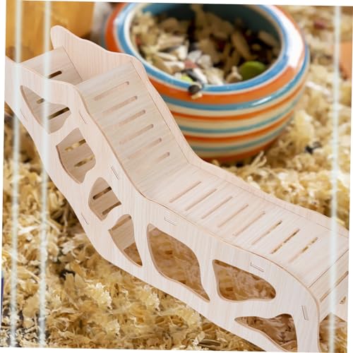JOINPAYA Hamster Holzleiter aus Glattem Langlebigem Holz Stabiles Kleintier Klettergerüst für Hamster Meerschweinchen und Chinchilla Multifunktionales Versteck und Trainingsleiter von JOINPAYA