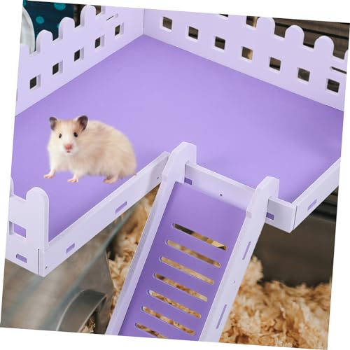 JOINPAYA Hamster Plattform aus Holz mit Leiter Kletterspielzeug für Kleintierkäfig Fördert Bewegung und Spielspaß Geeignet für Hamster Zwerghamster und Andere Kleine Haustiere Dekorative von JOINPAYA