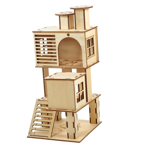 JOINPAYA Hamster Spielplatz Holz Kletterstruktur für Kleintiere Rutsche Haustierleiterhaus Geruchsneutral Robust Kreatives Design für Hamster und Meerschweinchen JOINPAYA Hamster Spielplatz Holz Kletterstruktur für Kleintiere Rutsche Haustierleiterhaus Geruchsneutral Robust Kreatives Design für Hamster und Meerschweinchen von JOINPAYA