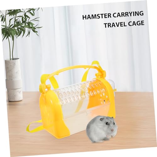 JOINPAYA Hamster Transportbox Kunststoff Käfig mit Trinkflasche und Futternapf Atmungsaktiv und Für Hamster Mäuse Chinchillas und Kleine Nager Reisebox Gelb JOINPAYA Hamster Transportbox Kunststoff Käfig mit Trinkflasche und Futternapf Atmungsaktiv und Für Hamster Mäuse Chinchillas und Kleine Nager Reisebox Gelb von JOINPAYA