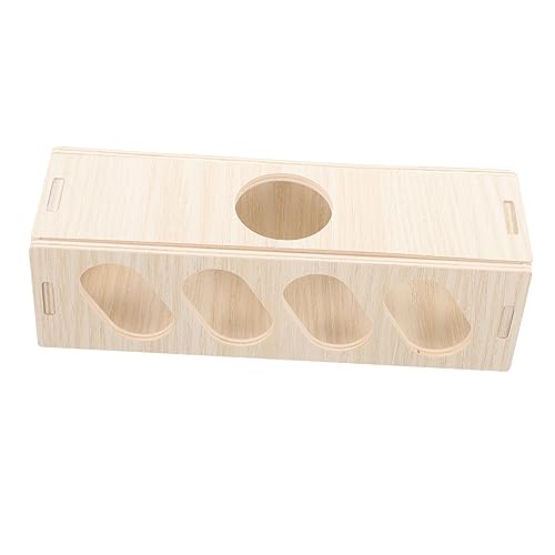 JOINPAYA Hamster Tunnel Aus Holz Versteckspielzeug Für Meerschweinchen Und Kleintiere Bissfestes Haustierspielzeug Für Hamster Chinchillas Und Nagetiere Fördert Bewegung Und Fähigkeiten von JOINPAYA