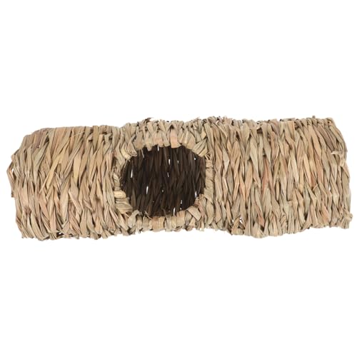 JOINPAYA Hamster Tunnel aus Handgewebtem Stroh Verstecktunnel für Kleintiere Sicheres und Geruchsfreies für Hamster Meerschweinchen und Chinchillas von JOINPAYA