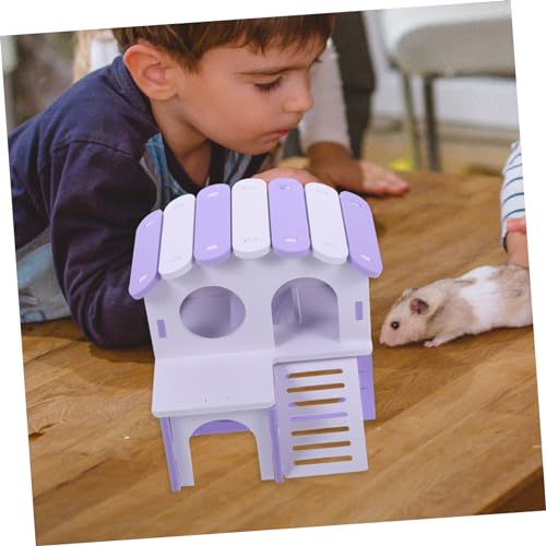 JOINPAYA Hamster Versteck Haus aus Langlebigem Doppelte Sicherer Rückzugsort für Hamster Ratten und Kleine Kleintiere Spielerisches Design für Bewegung und Privatsphäre von JOINPAYA