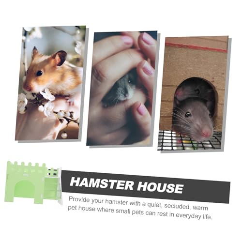 JOINPAYA Hamsterhaus aus Ökologischem Doppellagige Kleintier Villa mit Leiter Robustes Nagetierversteck für Hamster Ratten und Chinchillas Großes Grünes Spielhaus für Kleine Haustiere von JOINPAYA