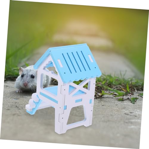 JOINPAYA Hamsterhaus aus Stabilem Kleines Versteck und Spielhaus für Hamster Igel und Kleintiere Gemütliches Nest Langlebig Blau für Drinnen Dekoratives Haustierversteck von JOINPAYA