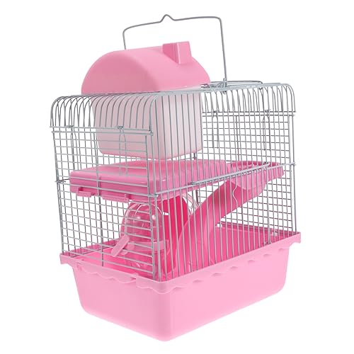 JOINPAYA Hamsterkäfig Kleines Schloss Doppelstock Hamster Nest Haustierkäfig Pastellrosa Sicherer Rückzugsort und Spielplatz für Ihre Kleinen Freunde JOINPAYA Hamsterkäfig Kleines Schloss Doppelstock Hamster Nest Haustierkäfig Pastellrosa Sicherer Rückzugsort und Spielplatz für Ihre Kleinen Freunde von JOINPAYA