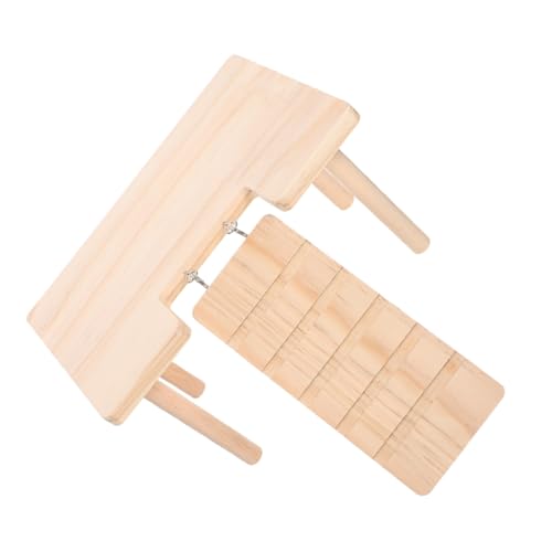 JOINPAYA Kleine Holzplattform Für Hamster Mit Kletterleiter Spielzeug Für Kleintiere Fördert Und Erkundung Im Käfig Für Meerschweinchen Und Chinchillas von JOINPAYA