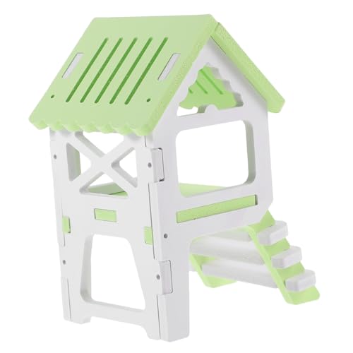 JOINPAYA Hamsterversteck Haus mit Kleines Kleintier Versteck für Hamster Igel und Kleine Haustiere Grünes Spiel und Ruhehaus Zubehör für Hamsterkäfig von JOINPAYA