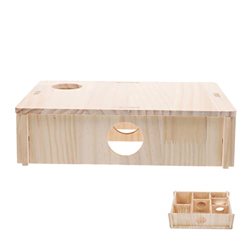 JOINPAYA Hamsterversteck aus Holz Labyrinth für Meerschweinchen und Hamster Sicheres Haustierhaus für DIY Dekoration Spaß für Kleintiere JOINPAYA Hamsterversteck aus Holz Labyrinth für Meerschweinchen und Hamster Sicheres Haustierhaus für DIY Dekoration Spaß für Kleintiere von JOINPAYA