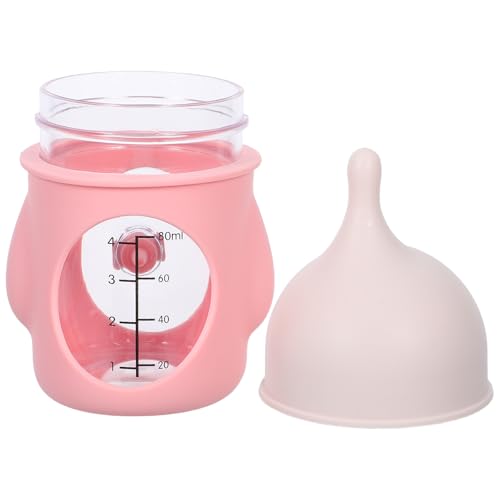 JOINPAYA Haustier-Flasche, Hunde- und Katzen-Flasche, Silikon, für Welpen, Katzen, Babys, Stillwasser, Milch, Futterspender für Kätzchen, Welpen und andere Neugeborene Tiere, Rosa, 80 ml von JOINPAYA