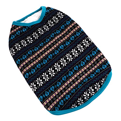 JOINPAYA Haustier Hund Pullover Welpe klein gestrickt Hunde wintermantel mit Kapuze für hundepullover hundepulli Hundemantel schützend Dog Sweater Warmer Hundemantel Hundekleidung Garn Blue von JOINPAYA