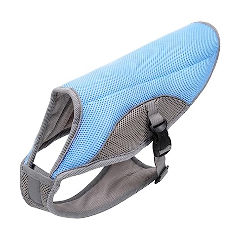 JOINPAYA Haustier Kühlweste Sommer Kühlmantel für Hunde Atmungsaktiv Leicht S Blaue Kühljacke für Outdoor Training Hitzeschutz und von JOINPAYA