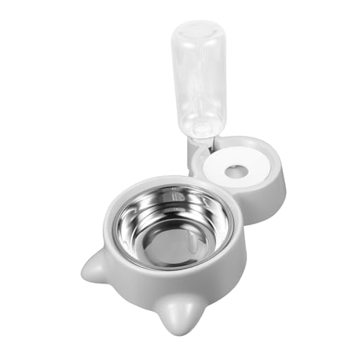 JOINPAYA Haustier -leckschutzschale Hund Wassernapf Futterspender Wasserspender Für Hunde Groß Automatisch Trinken Hundenäpfe Schüsseln Wasserflasche Haustier-trinkwerkzeug Plastik Grey von JOINPAYA
