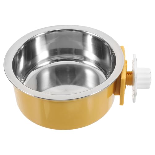 JOINPAYA Haustiernapf Hundenapf Für Kiste Wassernapf Für Kaninchen Kiste Wasserschale Welpennäpfe Aus Edelstahl Hundekiste Wassernapf Kiste Schüssel Yellow Rostfreier Stahl JOINPAYA Haustiernapf Hundenapf Für Kiste Wassernapf Für Kaninchen Kiste Wasserschale Welpennäpfe Aus Edelstahl Hundekiste Wassernapf Kiste Schüssel Yellow Rostfreier Stahl von JOINPAYA