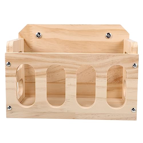 JOINPAYA Heu Futterautomat aus Holz Stabiler Heu Behälter für Kleintiere für Meerschweinchen Chinchillas und Hasen Einfache und Fütterung Langlebiges von JOINPAYA