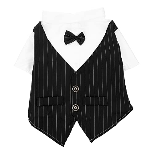 JOINPAYA Hochzeitsanzug für Stilvolles Doggy Dress Shirt mit Fliege Atmungsaktiv Bequem für Hochzeitsfeiern Partys oder Besondere Anlässe von JOINPAYA