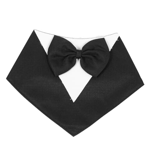 JOINPAYA Hundehalsband Hundebandana mit Fliege Verstellbar Party für Welpen Geburtstags Dekoration Bequemes Fotozubehör für Hunde und von JOINPAYA