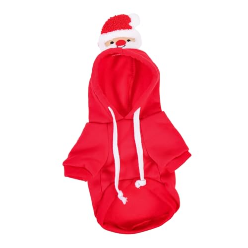 JOINPAYA Hundekostüm Weihnachten Rote Hoodie Für Katzen Für Festlichkeiten Und Fotoshootings Aus Hautfreundlichem Gemütlich Für Kalte JOINPAYA Hundekostüm Weihnachten Rote Hoodie Für Katzen Für Festlichkeiten Und Fotoshootings Aus Hautfreundlichem Gemütlich Für Kalte von JOINPAYA