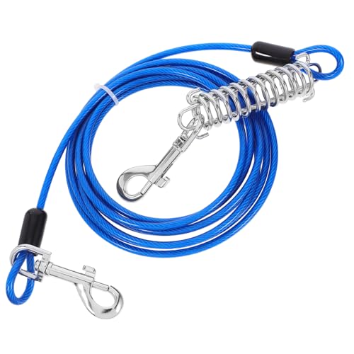 JOINPAYA Hundeleine Hundeanbindeseil Hundestifthalterung Metall Drehkarabinerhaken Campingseil Robuste Schnalle Für Hunde Leinenclip Ersatz Strandleine Für Hunde Blaues von JOINPAYA