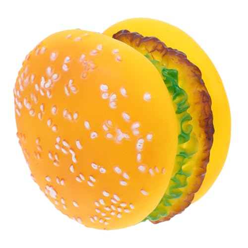JOINPAYA Hundequietschende Spielzeug Haustier Sound Hamburger Foodform Geformtes Spielzeug Interaktive Hundezähne Mahlen Reinigen Kauspielzeug Für Hunde Welpe von JOINPAYA