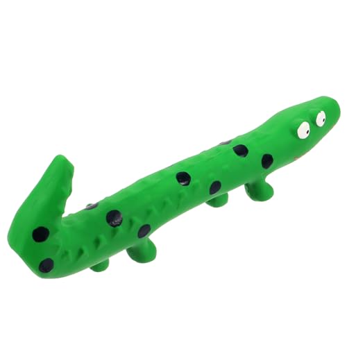 JOINPAYA Interaktives Kauspielzeug für Kleine Hunde Niedliches Echsen Design Langlebiges Latex Quietschendes für Welpen zur Zahnpflege und Beschäftigung von JOINPAYA