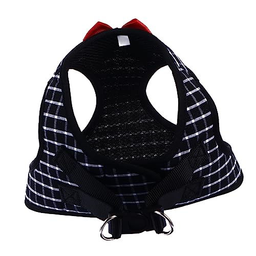 JOINPAYA Katzen und Hundegeschirr Verstellbar und Atmungsaktiv für Kleine Haustiere Sicher und Bequem für Ausflüge Bowknot Design von JOINPAYA