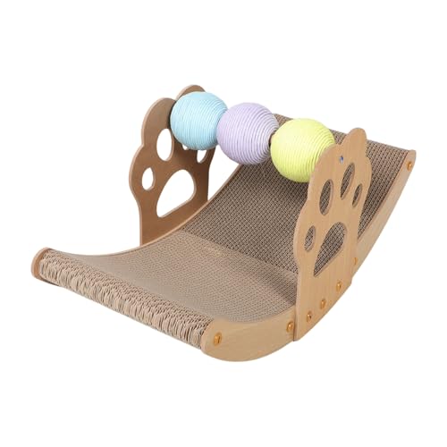 JOINPAYA Katzenkratzbrett Aus Wellpappe, Couch, Ganzjahres-kätzchenkratzbrett, Schaukelbett Mit Bunten Bällen, Katzenkrallen-schleifbrett JOINPAYA Katzenkratzbrett Aus Wellpappe, Couch, Ganzjahres-kätzchenkratzbrett, Schaukelbett Mit Bunten Bällen, Katzenkrallen-schleifbrett von JOINPAYA