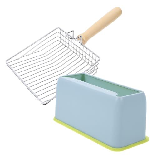 JOINPAYA Katzenstreuschaufel mit Halter Langlebig Ergonomisch Antihaftbeschichtet für Einfache von Katzenklo und Katzentoilette Stabilem Aufbewahrungsständer Blaues Sockel Design JOINPAYA Katzenstreuschaufel mit Halter Langlebig Ergonomisch Antihaftbeschichtet für Einfache von Katzenklo und Katzentoilette Stabilem Aufbewahrungsständer Blaues Sockel Design von JOINPAYA