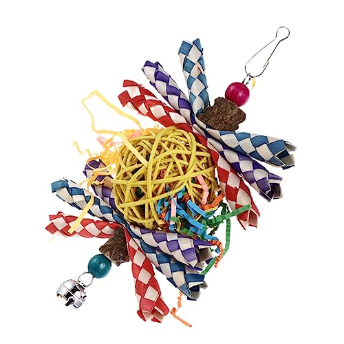 JOINPAYA Kaubares Papageien Futtersuchspielzeug Hängendes Kauspielzeug für Vögel Sicheres Bissspielzeug für Papageien für Vogelkäfige und Spielspaß von JOINPAYA
