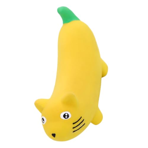 JOINPAYA Kauspielzeug für Quietschendes im Cartoon Bananenkatzen Design Langlebig und Zahnfreundlich für Kleine und Mittlere Fördert Interaktion von JOINPAYA