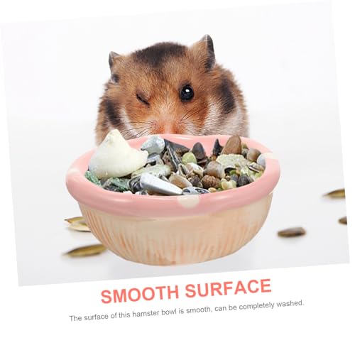 JOINPAYA Keramik Hamsternapf rutschfeste Kippsichere Futterschale für Hamster Kaninchen und Kleine Haustiere Langlebige Kompakte Futter und Wasserschüssel im Niedlichen Design Passend für von JOINPAYA