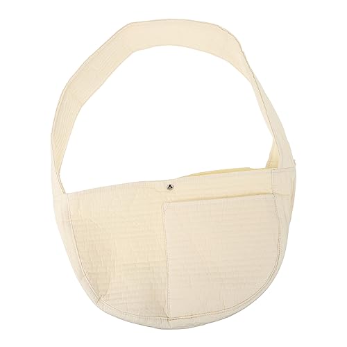 JOINPAYA Kleine Beige Hundetragetasche aus Strapazierfähigem Polyester mit Atmungsaktivem Design Verstellbarem Breitem Schultergurt Komfortabel für Katzen und Welpen für Reisen und Outdoor von JOINPAYA