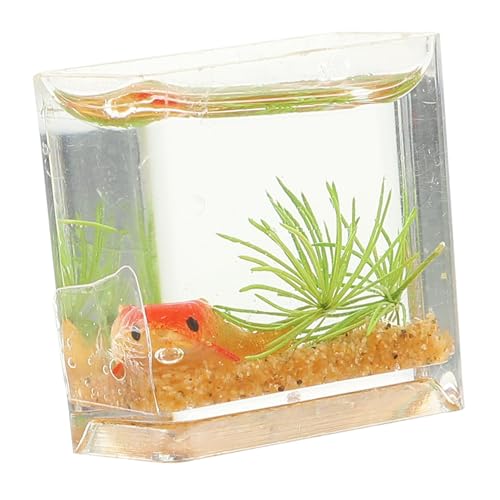 JOINPAYA Kleiner Fischbowl Deko Miniatur Aquarium Modell für Mini Haus Dekoration Realistische Details DIY Zubehör für Kreative Gestaltung von JOINPAYA
