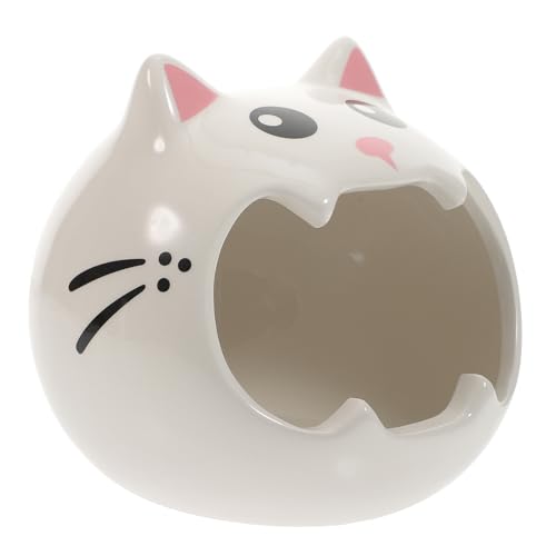 JOINPAYA Hamster Haus Für Kleine Haustiere Schlafbett Mit Cartoon-Muster Hütte Zum Schlafen Oder Spielen Für Hamster Und Meerschweinchen Versteck Zum Warm Und Kühlhalten von JOINPAYA