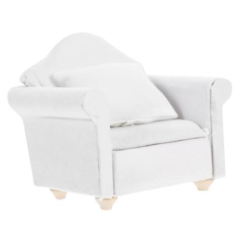 JOINPAYA Kleines Haustiersofa Kleine Haustierkäfigcouch Haustiermöbel Dekoratives Sofamodell Miniatursofa Minicouch Hamsterbett Miniatursofakissen Frettchenbett Weißes von JOINPAYA