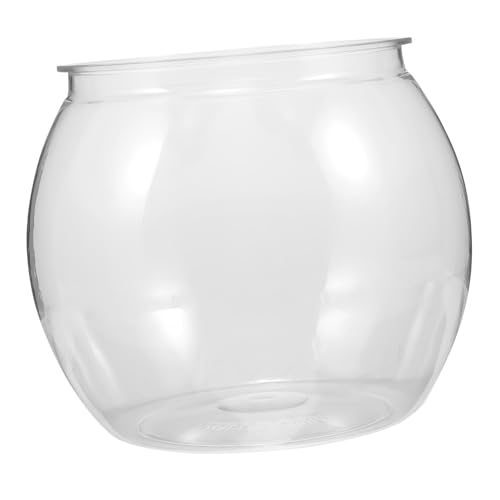 JOINPAYA Kleines Transparentes Aquarium aus Kunststoff Runde Fischschale für Betta und Goldfische zur Dekoration für Zuhause Büro und Geschäfte Bruchsicher und Pflegeleicht von JOINPAYA