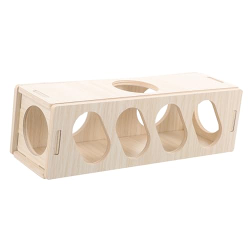 JOINPAYA Kleintier Holzhaus Versteckspielzeug Stabiler Hamster Tunnel Für Meerschweinchen Mäuse Kaninchen Geeignet Kleine Haustiere Spieltunnel Zubehör von JOINPAYA