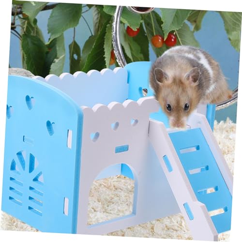 JOINPAYA Kleintier Villa aus Robustem Beißfestem PVC Kleines Versteck und Spielhaus für Hamster Meerschweinchen Igel und Eichhörnchen Ganzjährig Nutzbar Pflegeleicht und Sicher von JOINPAYA