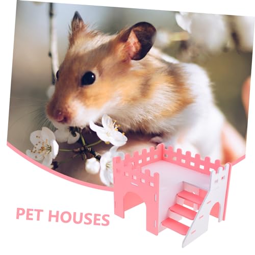 JOINPAYA Kleintierhaus Doppelt Klein Haustiervilla Hamster Versteck Meerschweinchen Spielhaus Zwei Häuschen Geeignet für Igel Chinchilla Sittich von JOINPAYA