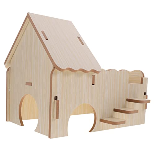 JOINPAYA Holz Hamsterhaus Für Meerschweinchenkäfige Als Versteck Und Kleintierhütte Zum Knabbern Und Spielen Für Meerschweinchen Als Schlafplatz Und Spielzeug von JOINPAYA