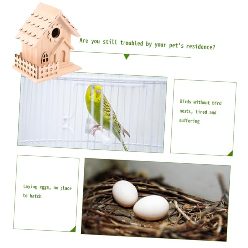 JOINPAYA Kreatives Vogelhaus aus Holz für Kleine DIY Nistkasten mit Breitem Eingang Atmungsaktives Design für Kanarienvögel Papageien und Unvollendete Bastelidee JOINPAYA Kreatives Vogelhaus aus Holz für Kleine DIY Nistkasten mit Breitem Eingang Atmungsaktives Design für Kanarienvögel Papageien und Unvollendete Bastelidee von JOINPAYA