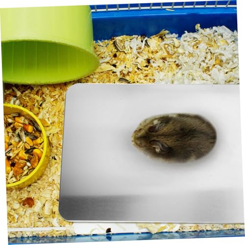 JOINPAYA Kühlende Aluminiumplatte für Haustiere Selbstkühlende Matte für Hamster Chinchilla Kaninchen Sorgt für Angenehme Liegefläche im Sommer für Kleine Tiere und Transportboxen von JOINPAYA