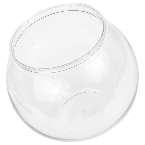 JOINPAYA Transparenter Runder Plastik-fischbowl DIY Aquarium Für Goldfische Garnelen Schildkröten Pflanzen Dekoration Für Zuhause Büro Hochzeiten ø Bruchsicher Modernes Design von JOINPAYA