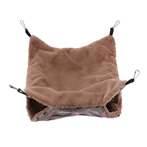 JOINPAYA Kuschelige Plüsch Haustier Hängematte Warmes Nest für Hamster Kleintiere Schaukel und Schlafplatz Doppelschichtiges Design für Winter JOINPAYA Kuschelige Plüsch Haustier Hängematte Warmes Nest für Hamster Kleintiere Schaukel und Schlafplatz Doppelschichtiges Design für Winter von JOINPAYA
