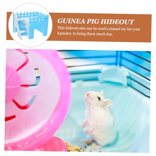 JOINPAYA Meerschweinchen Versteckhaus aus Massivem Holz Doppellagiges Nagerhaus für Hamster Rennmäuse und Kleine Nagetiere Dekoratives Rückzugsort Spielhaus Stabile Schlaf und von JOINPAYA